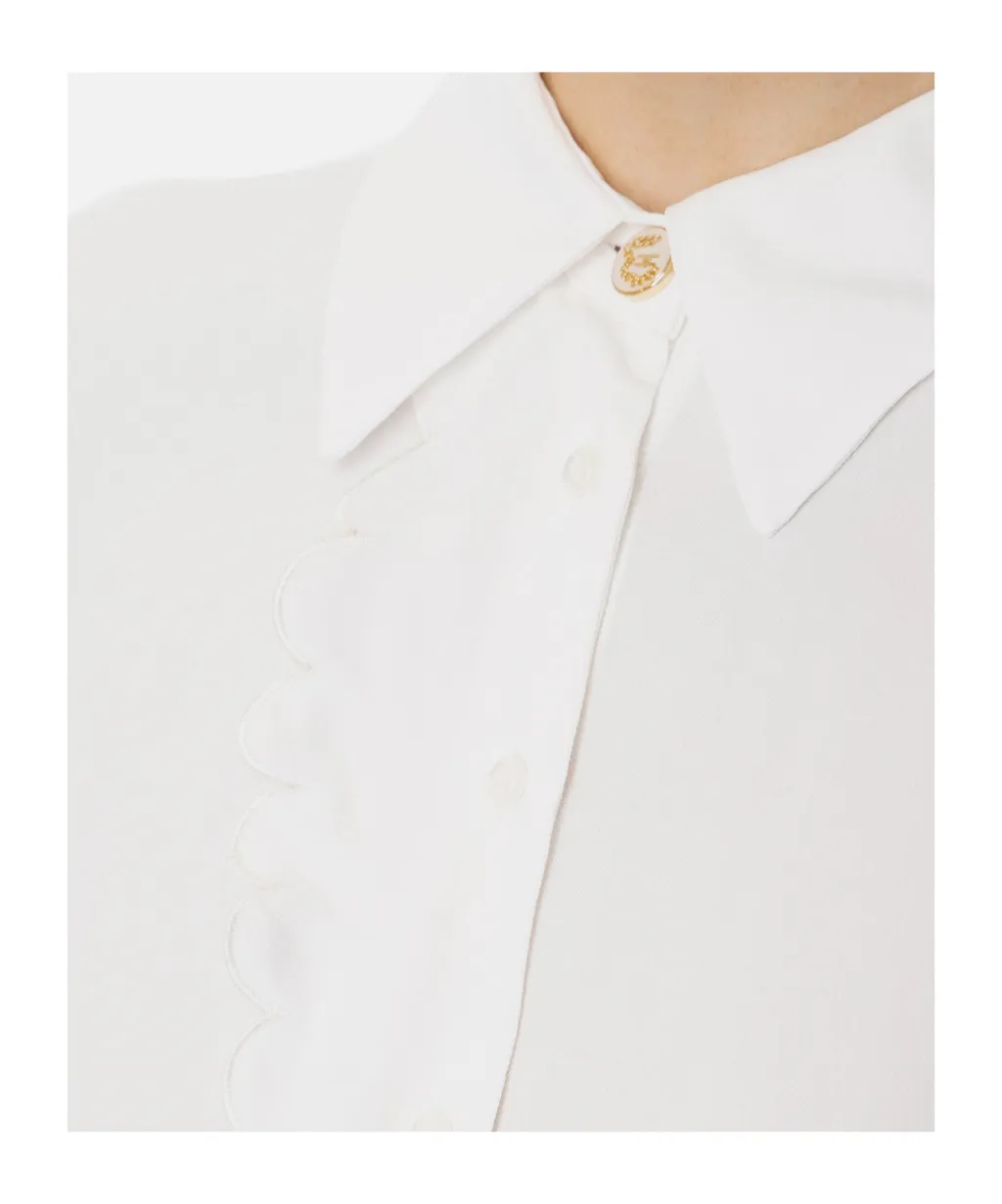 Embroidered Scallop Shirt