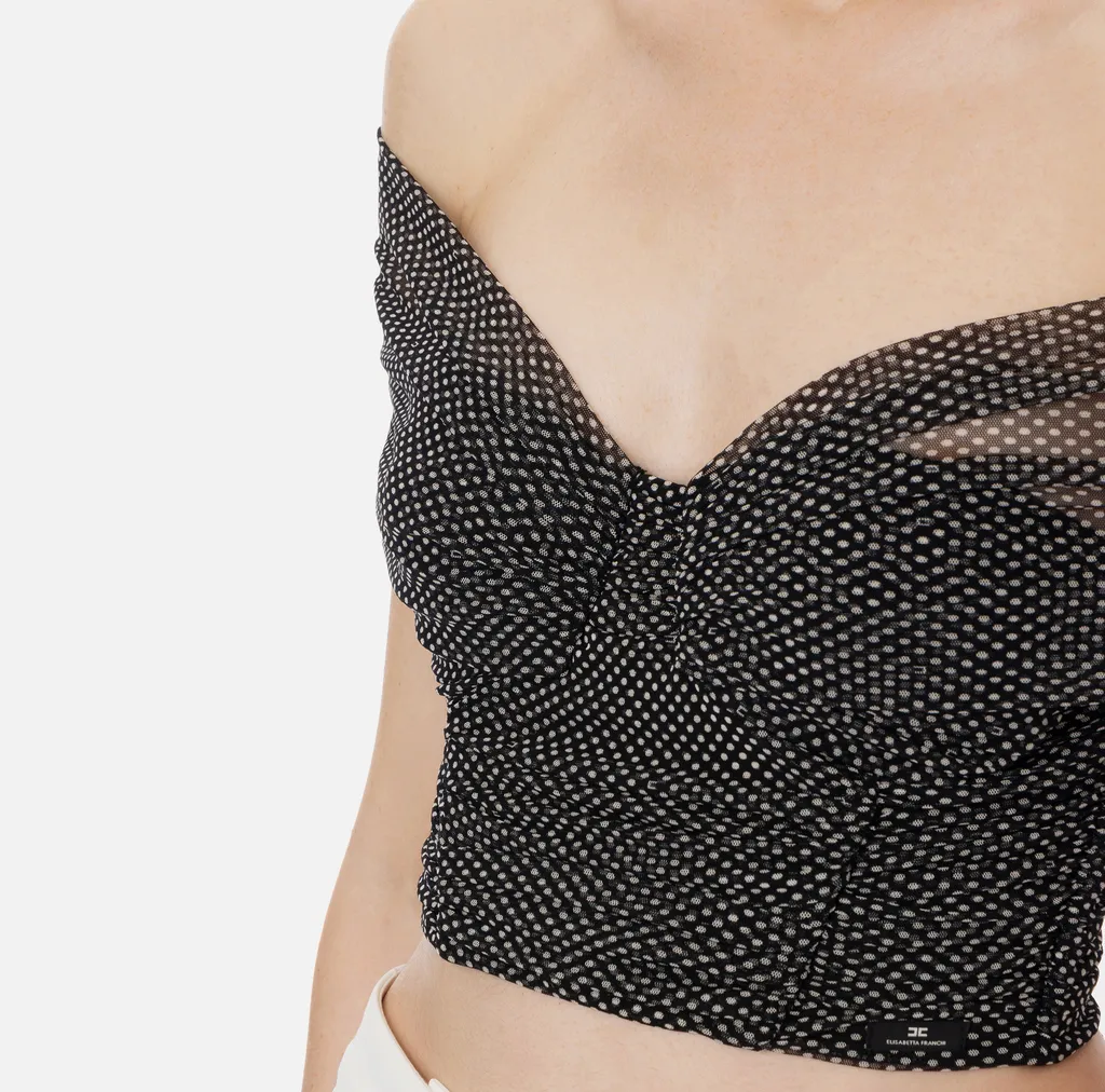 Polka Dot Printed Sleeveless Top