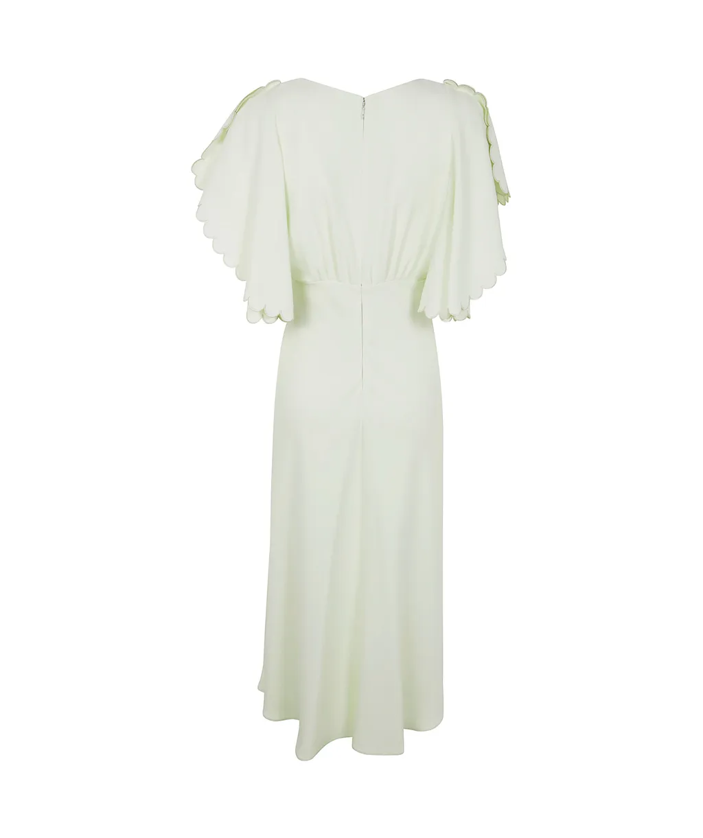 V-Neck Flared Dress