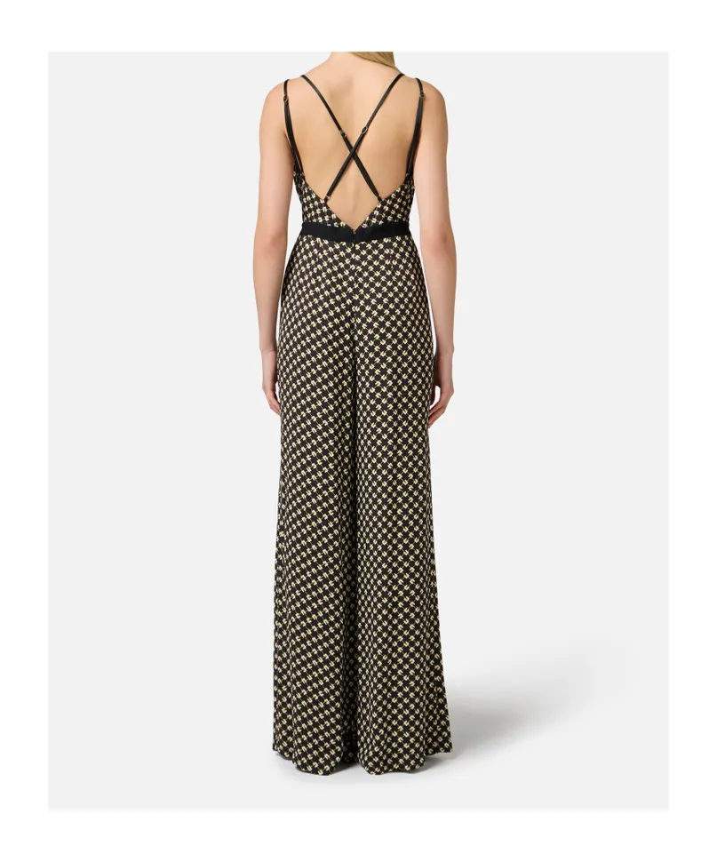 Georgette Diamond Printed Jumpsuit