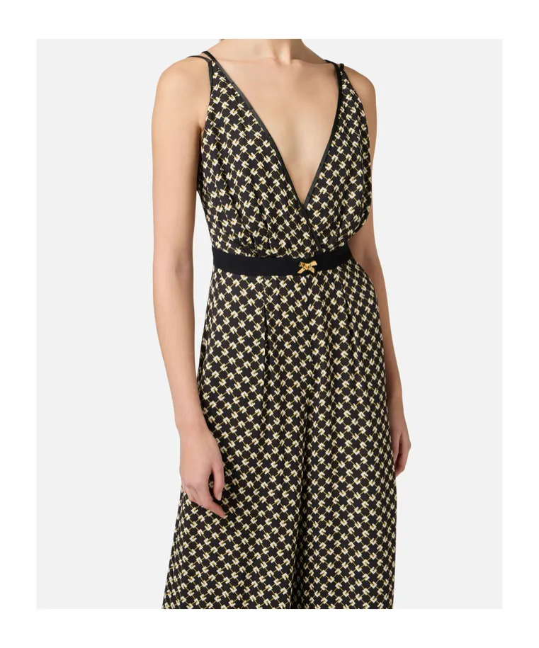 Georgette Diamond Printed Jumpsuit