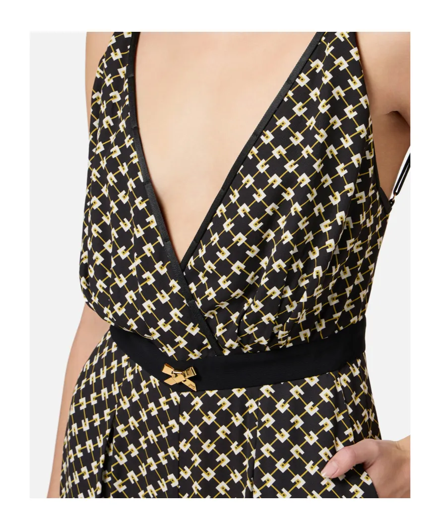 Georgette Diamond Printed Jumpsuit