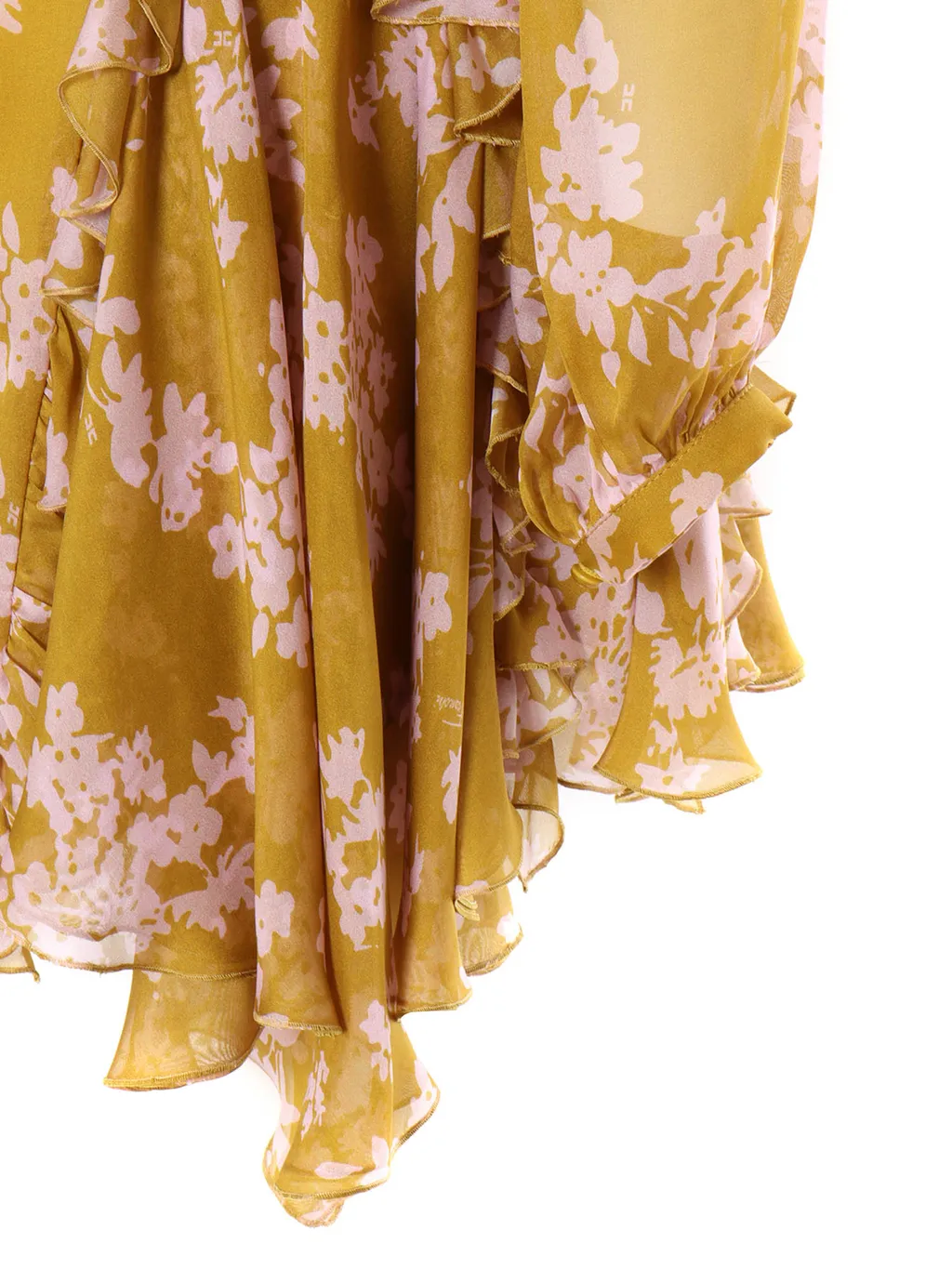 Ruffles Voile Printed Dress