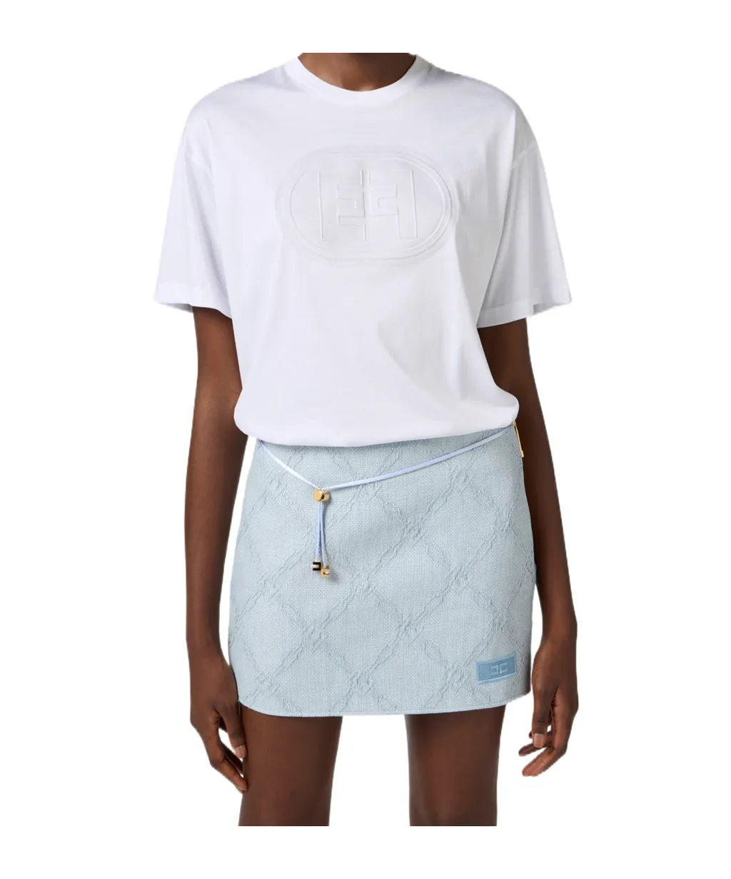 Logo Embossed Jersey T-Shirt