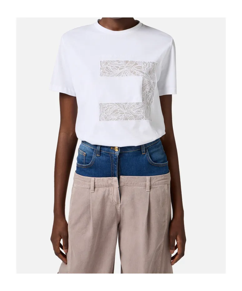 Macro Logo Voile Jersey T-Shirt