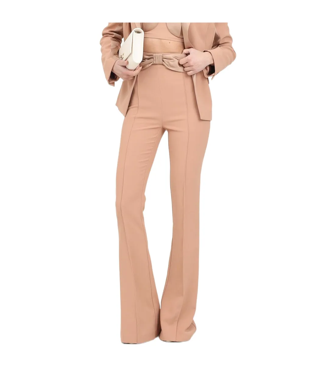 Satin Bow CrÊPe Trousers