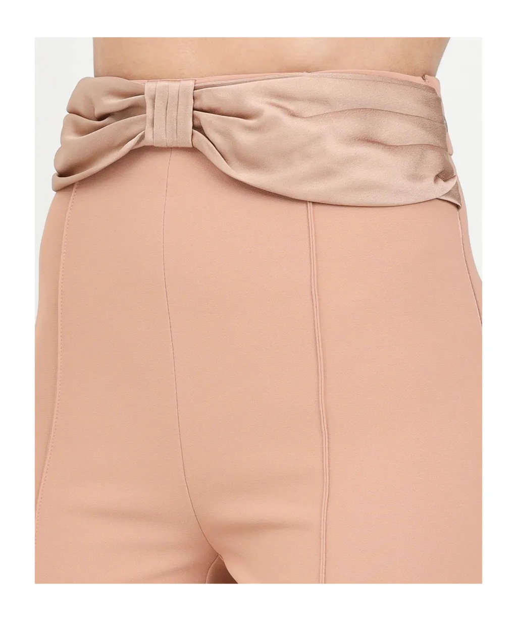 Satin Bow CrÊPe Trousers