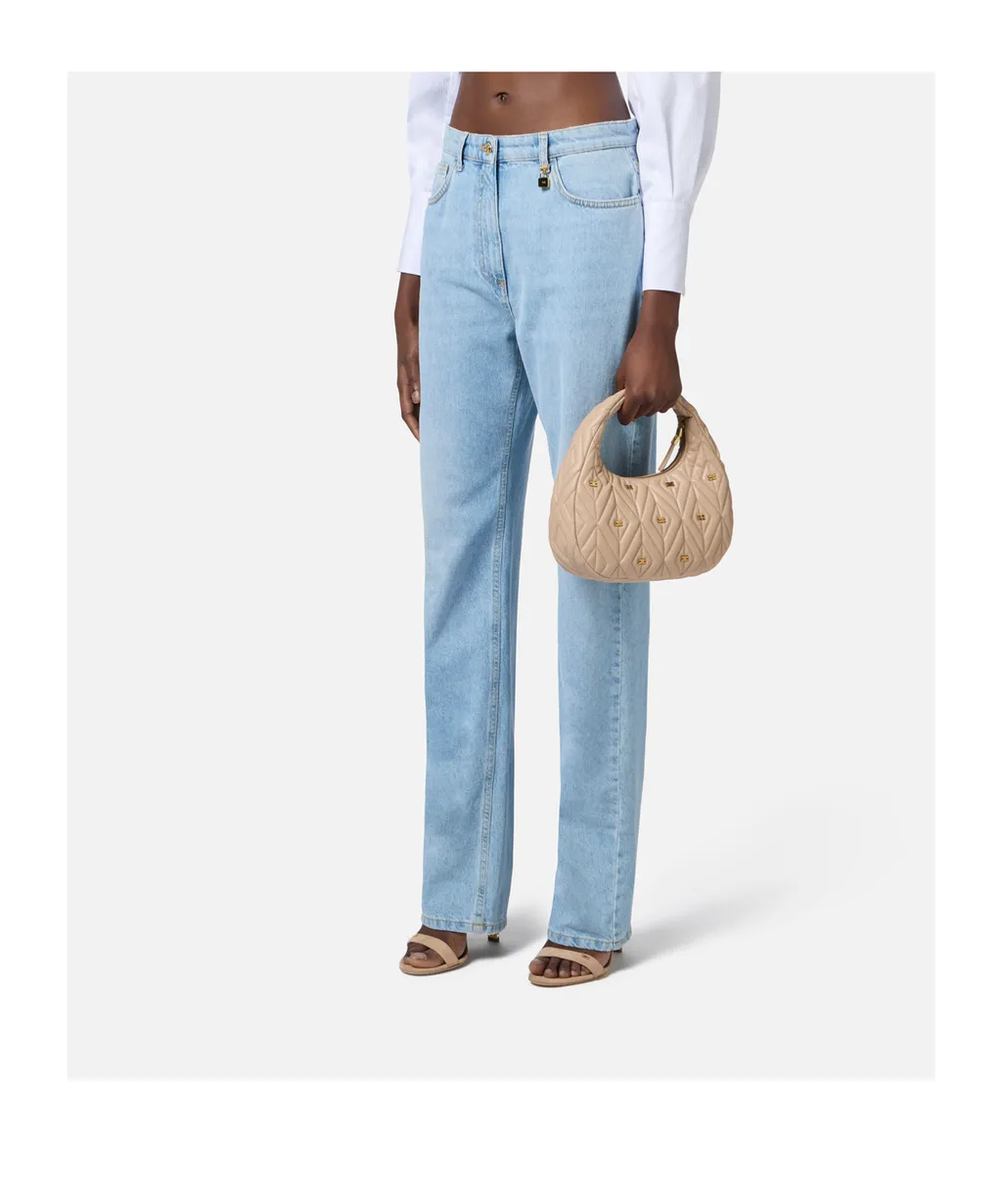 Logo Plaque Boyfriend Jeans