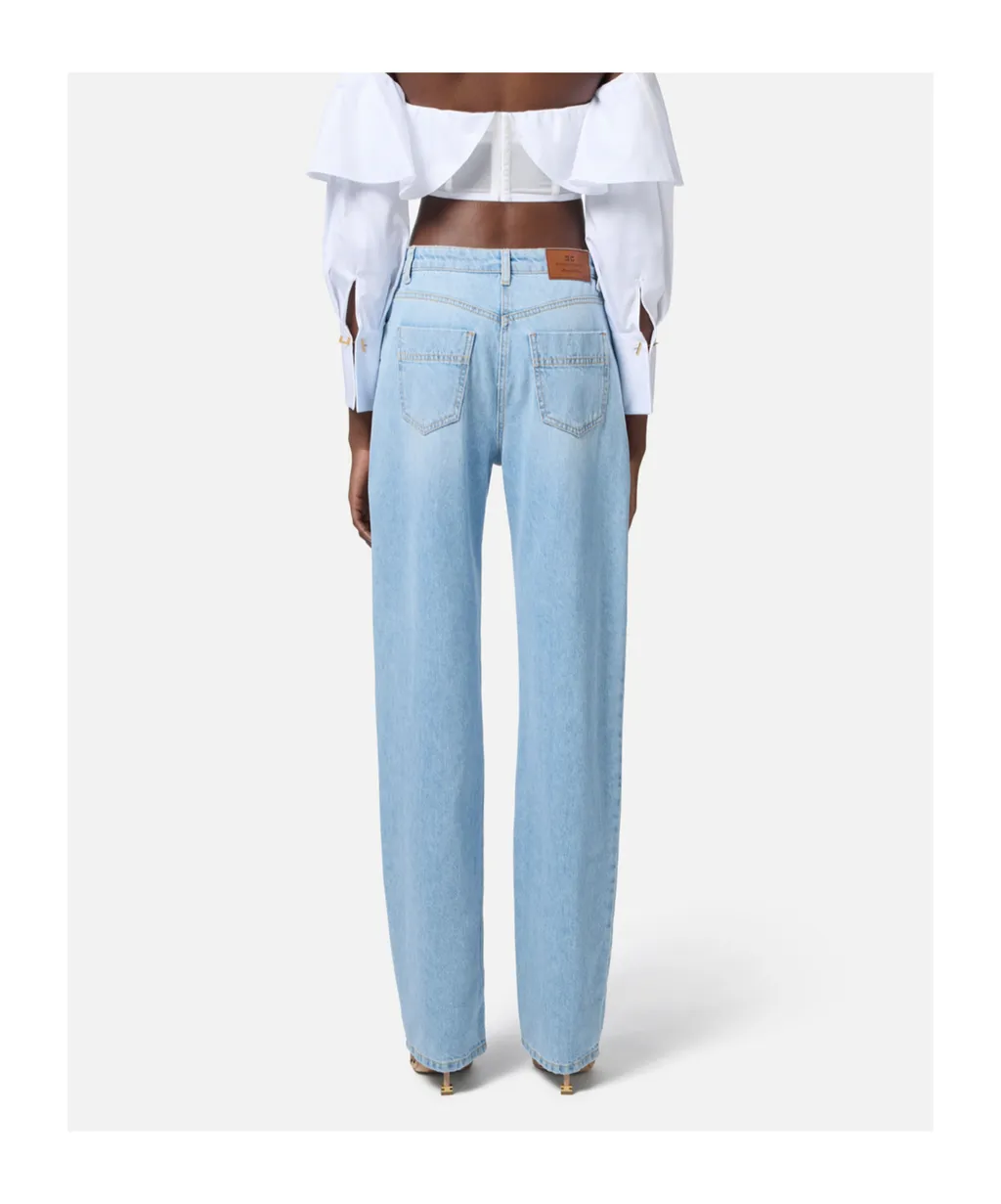 Logo Plaque Boyfriend Jeans