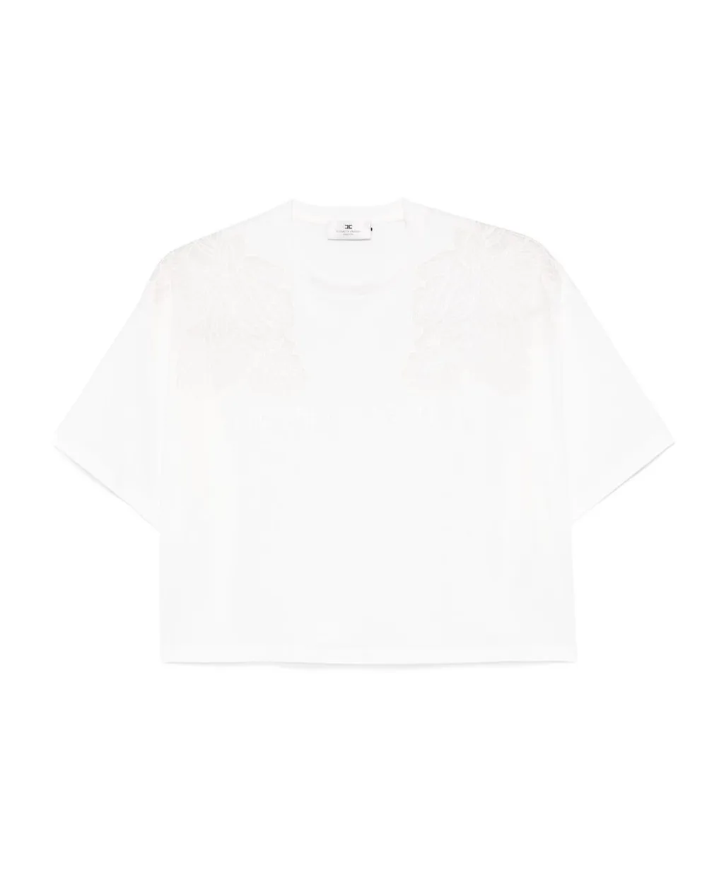 Embroidered Cropped T-Shirt