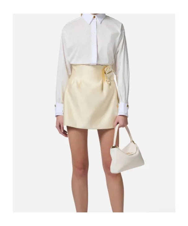 Embellished Oversized Poplin Shirt