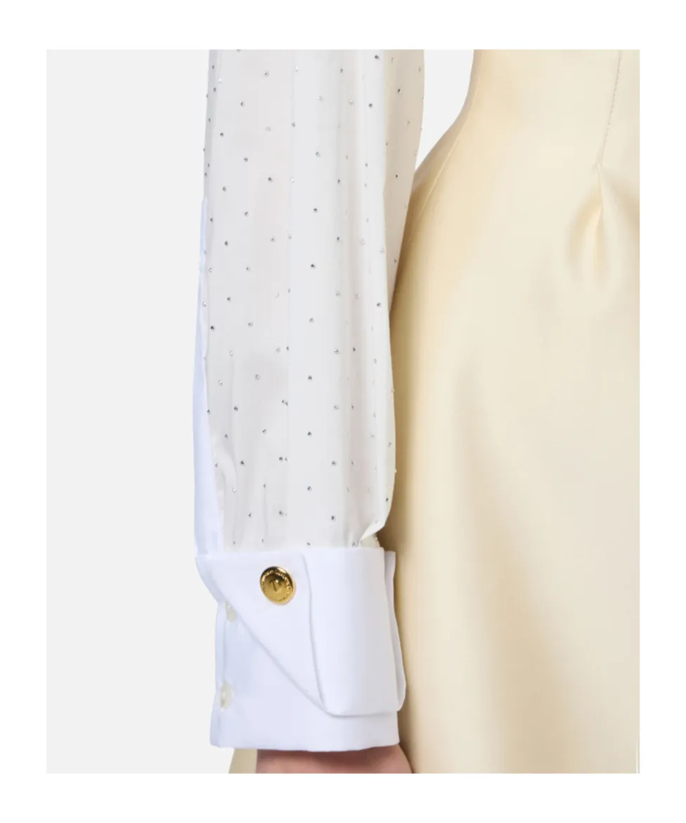 Embellished Oversized Poplin Shirt