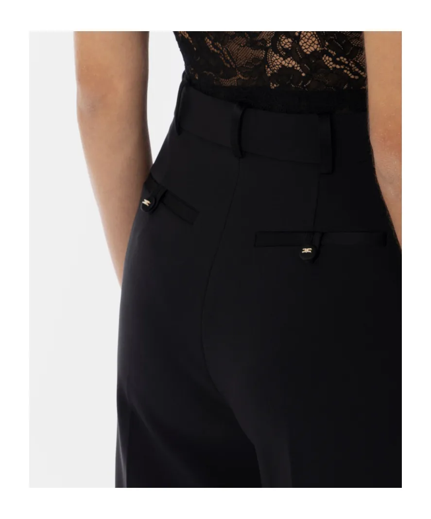Pleat Detailed Straight-Leg Trousers