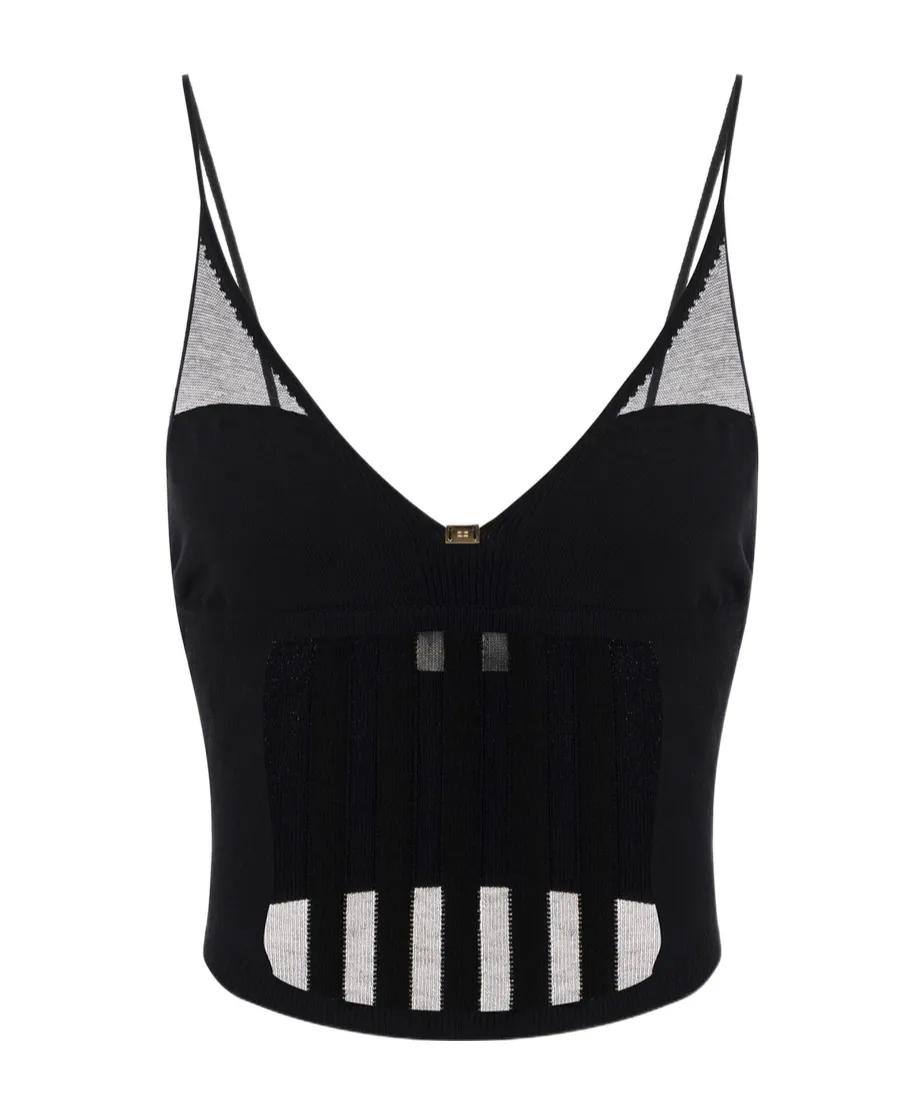 Semi-Sheer Corset Top