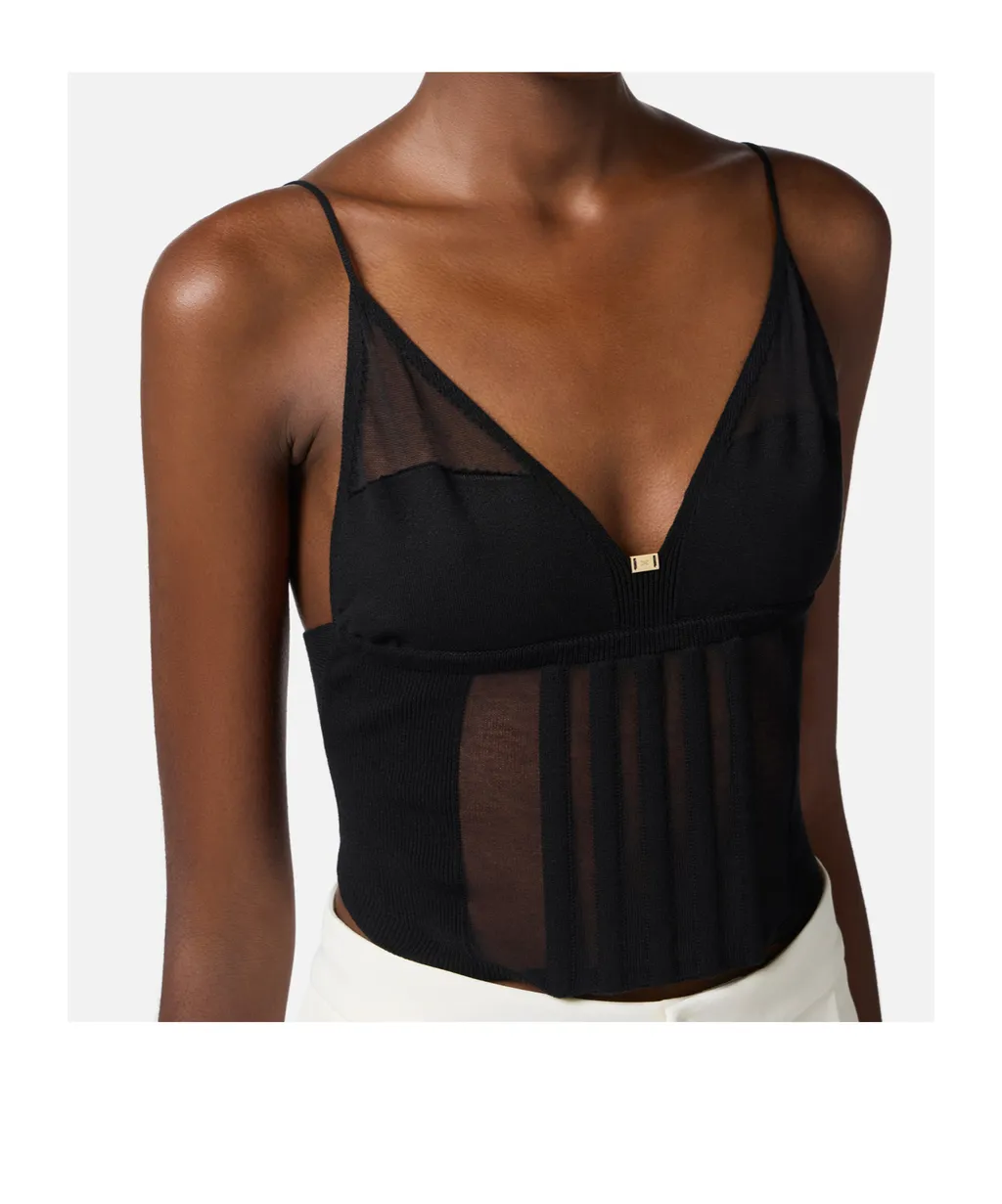 Semi-Sheer Corset Top
