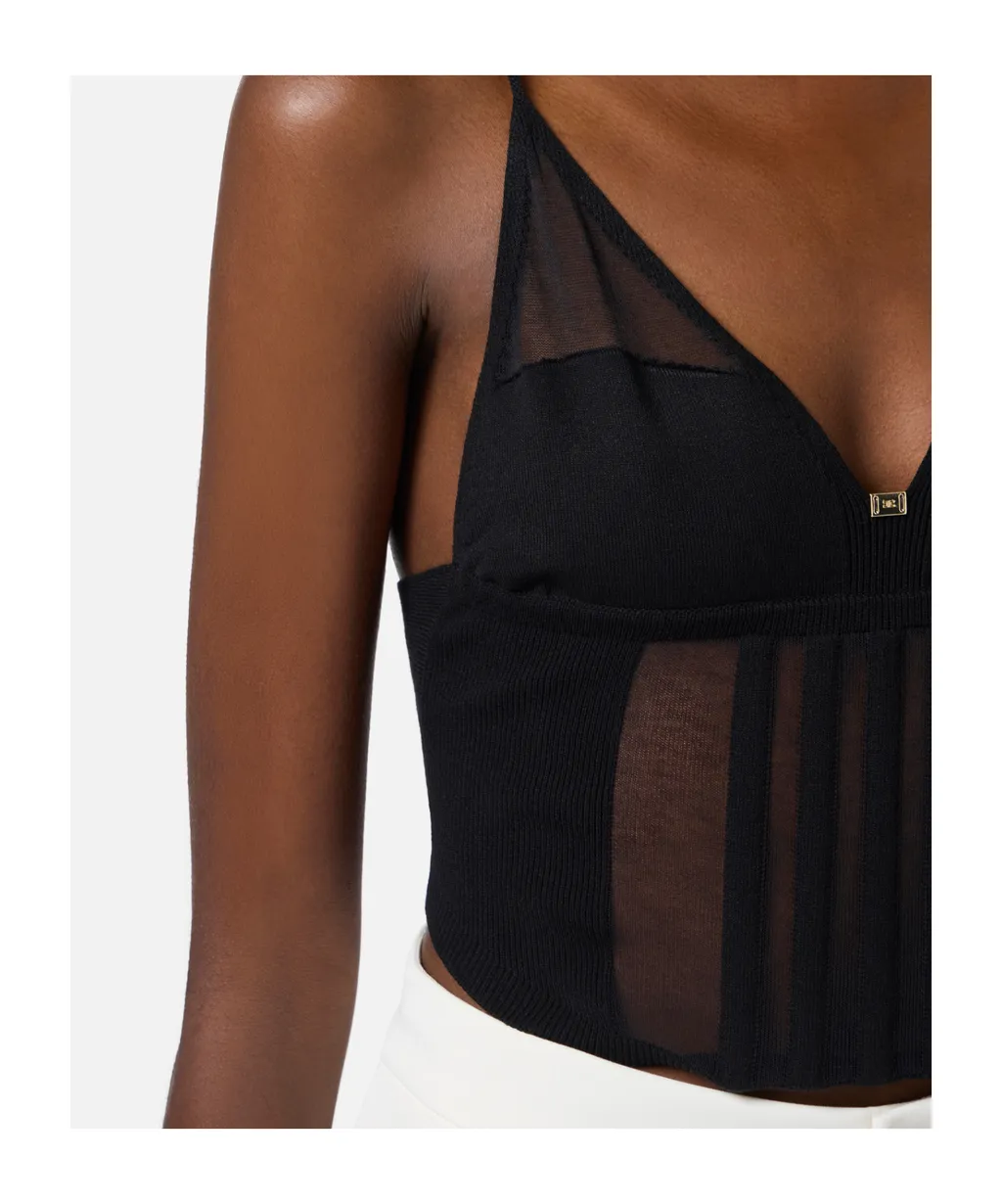 Semi-Sheer Corset Top
