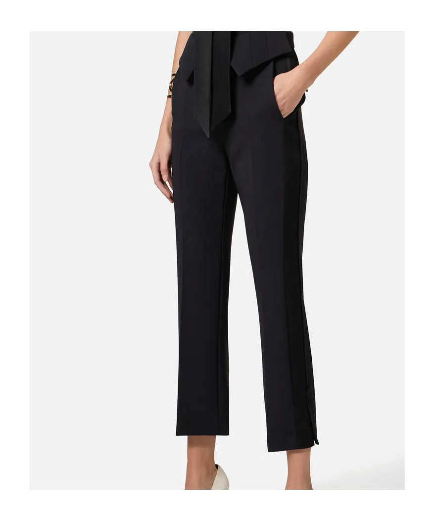 Satin Bands CrÊPe Tuxedo Trousers