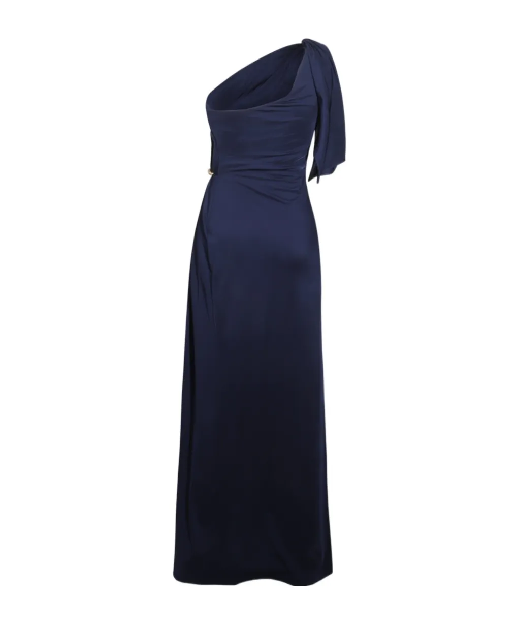 Red Carpet Jersey Asymmetric Dress