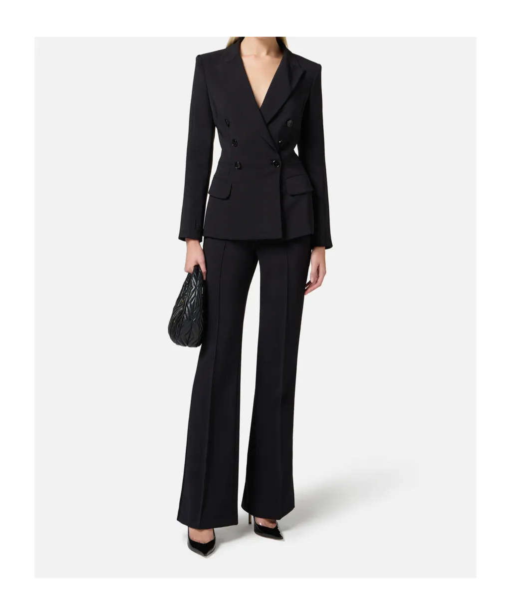 CrÊPe Double-Breasted Tailored Suit