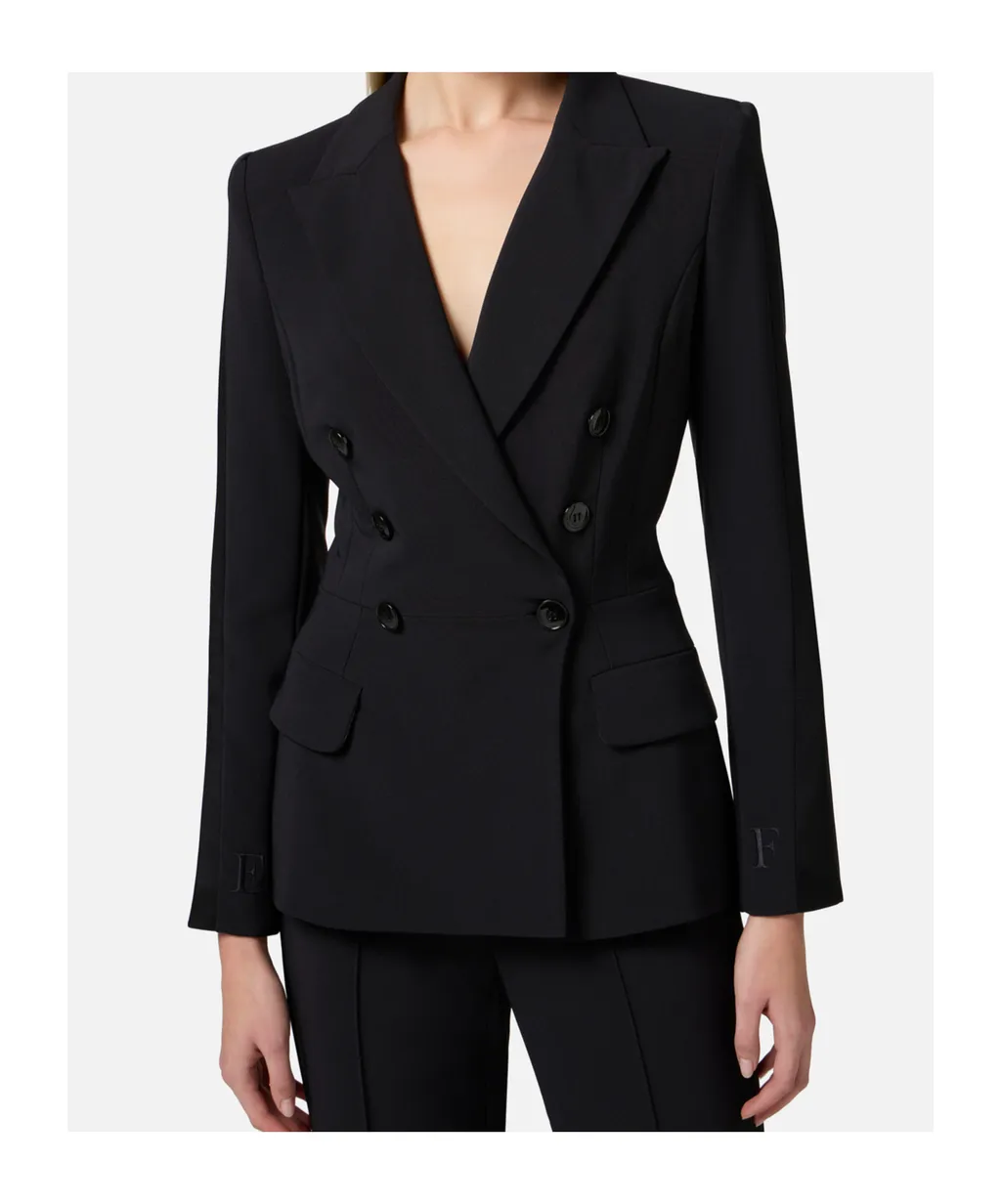 CrÊPe Double-Breasted Tailored Suit