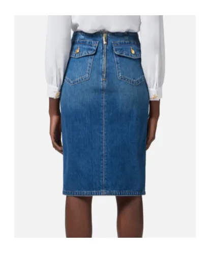 Slit Denim Skirt