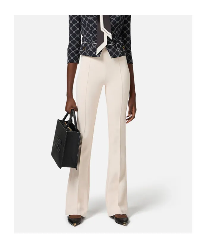 CrÊPe Bell-Bottom Trousers
