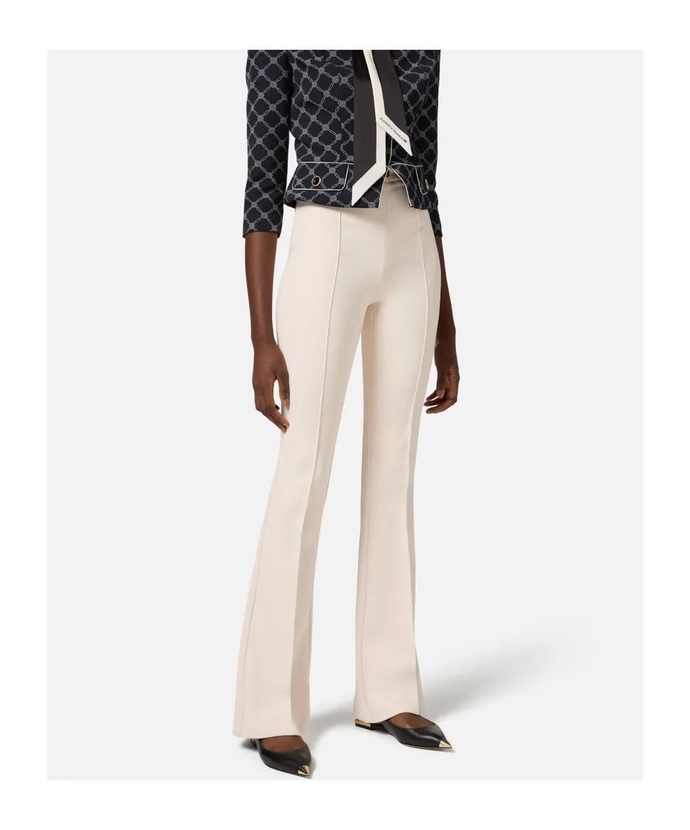 CrÊPe Bell-Bottom Trousers