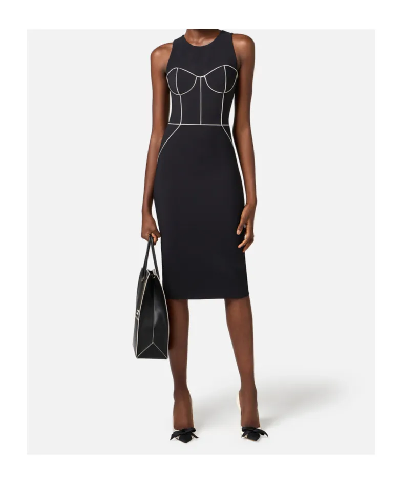 Crewneck Sleeveless Midi Dress