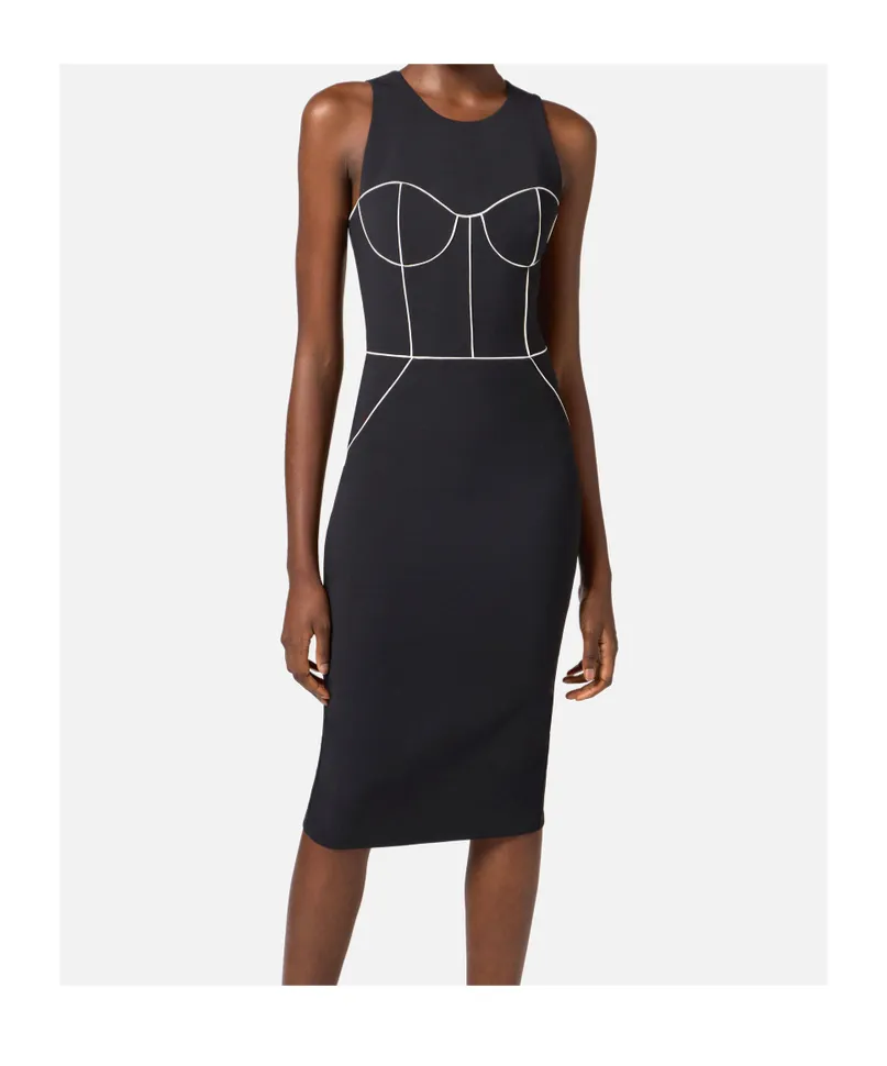 Crewneck Sleeveless Midi Dress