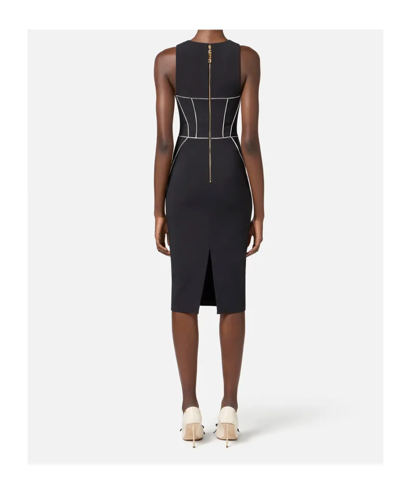 Crewneck Sleeveless Midi Dress