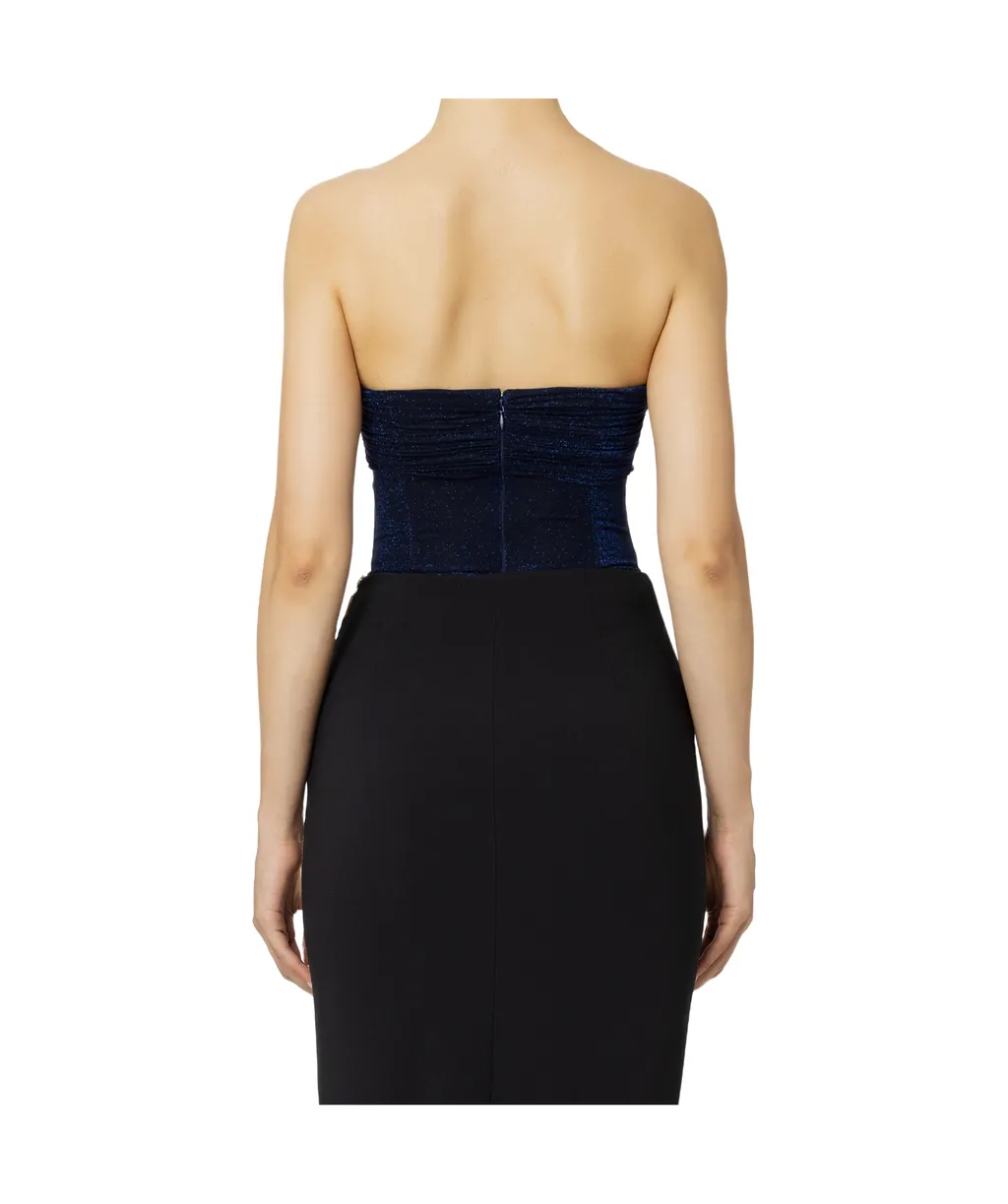 Pleated Lulex Knitted One-Piece
