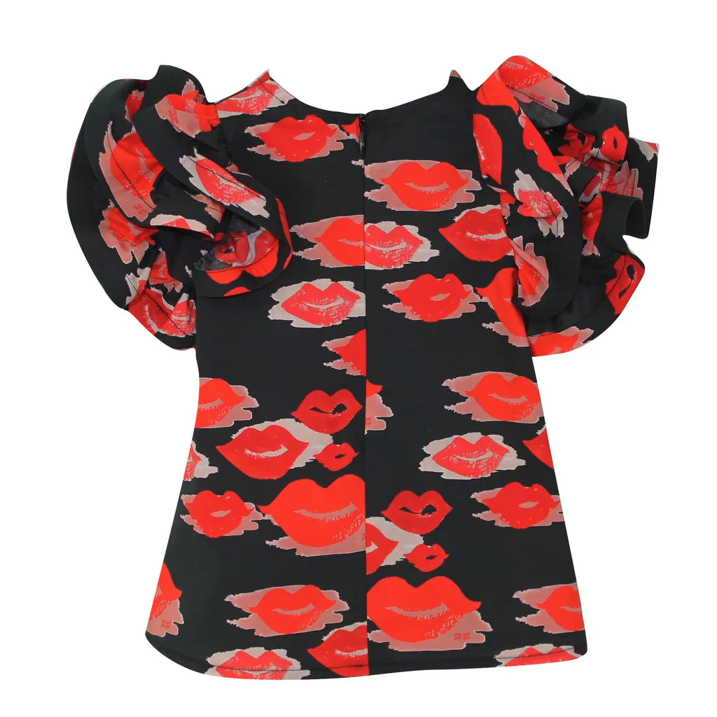 Umbrella-Shaped Dress With Lotus Leaf Edge
