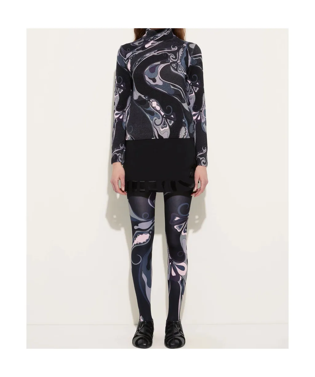 Printed Turtleneck Knitwear