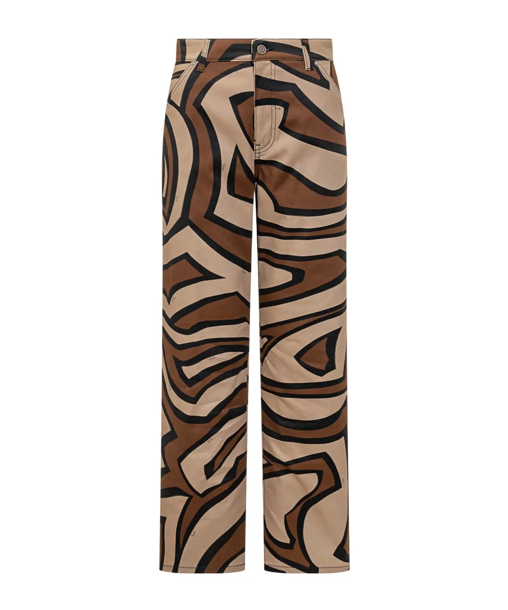 Gabardine Patterned Pants