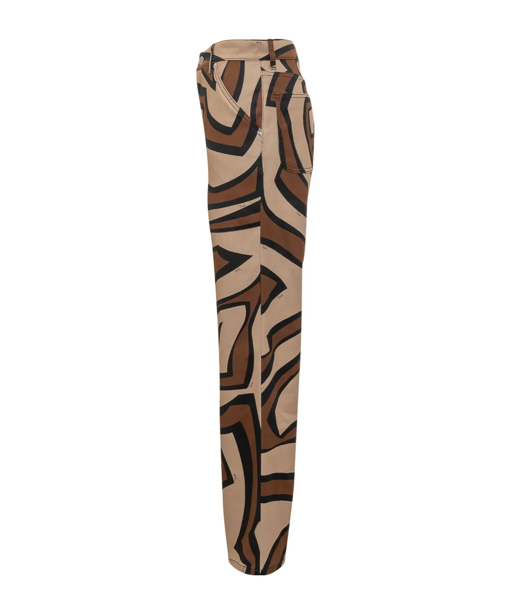 Gabardine Patterned Pants