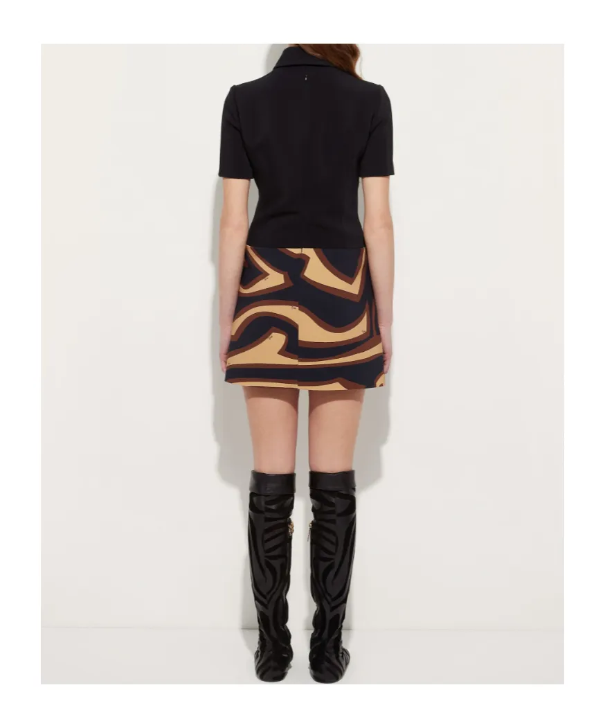 Labyrinth Print Short Dress