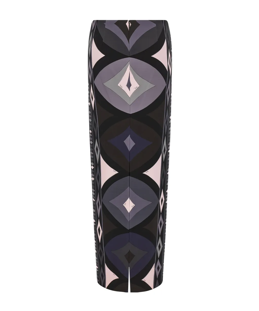 Iride Print Long Skirt