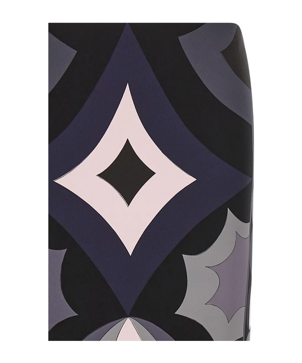 Iride Print Long Skirt