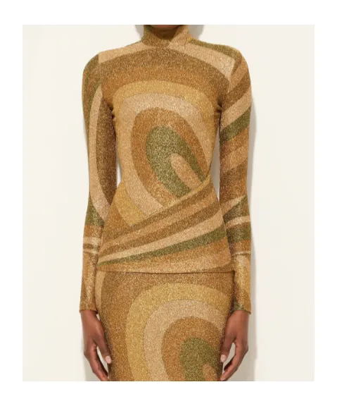 Patterned Long-Sleeve Top