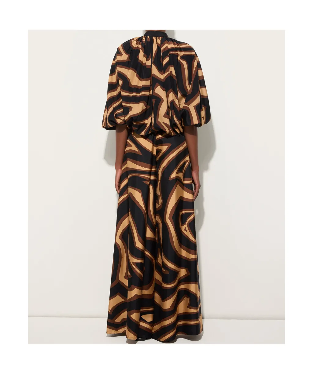 Graphic Printed Wide-Leg Pants