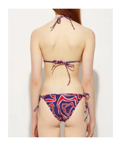 Labirinto Print Triangle Bikini Top