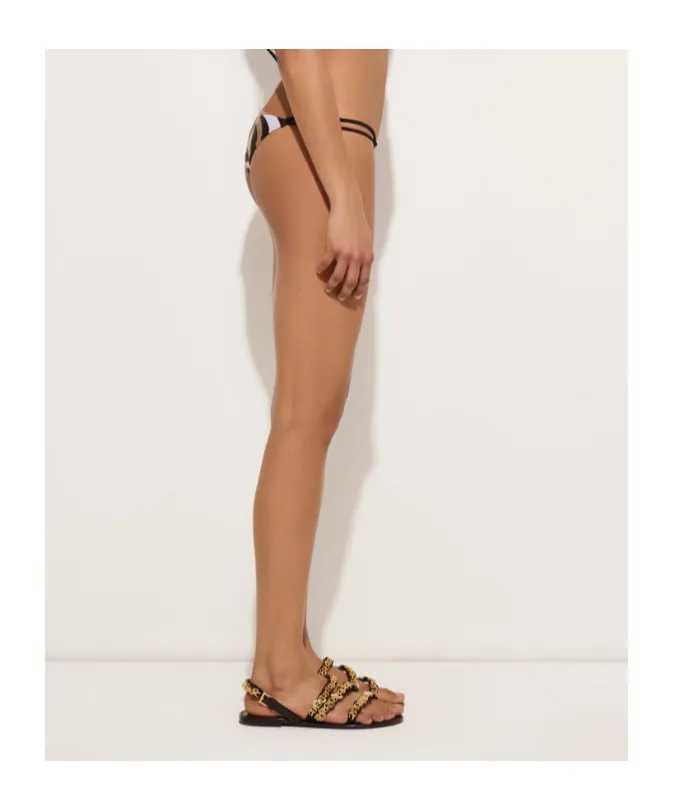 Marmo Print V-Cut Bikini Bottom