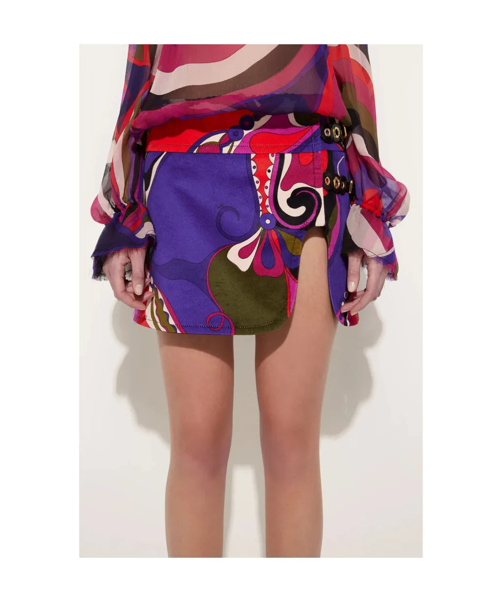 Velvet Patterned Skirt