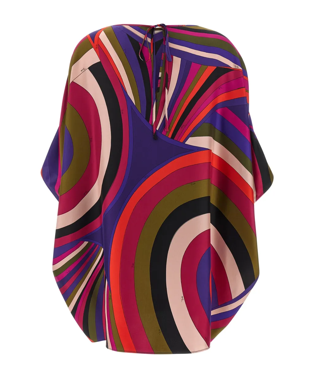 Abstract Printed Crewneck Dress