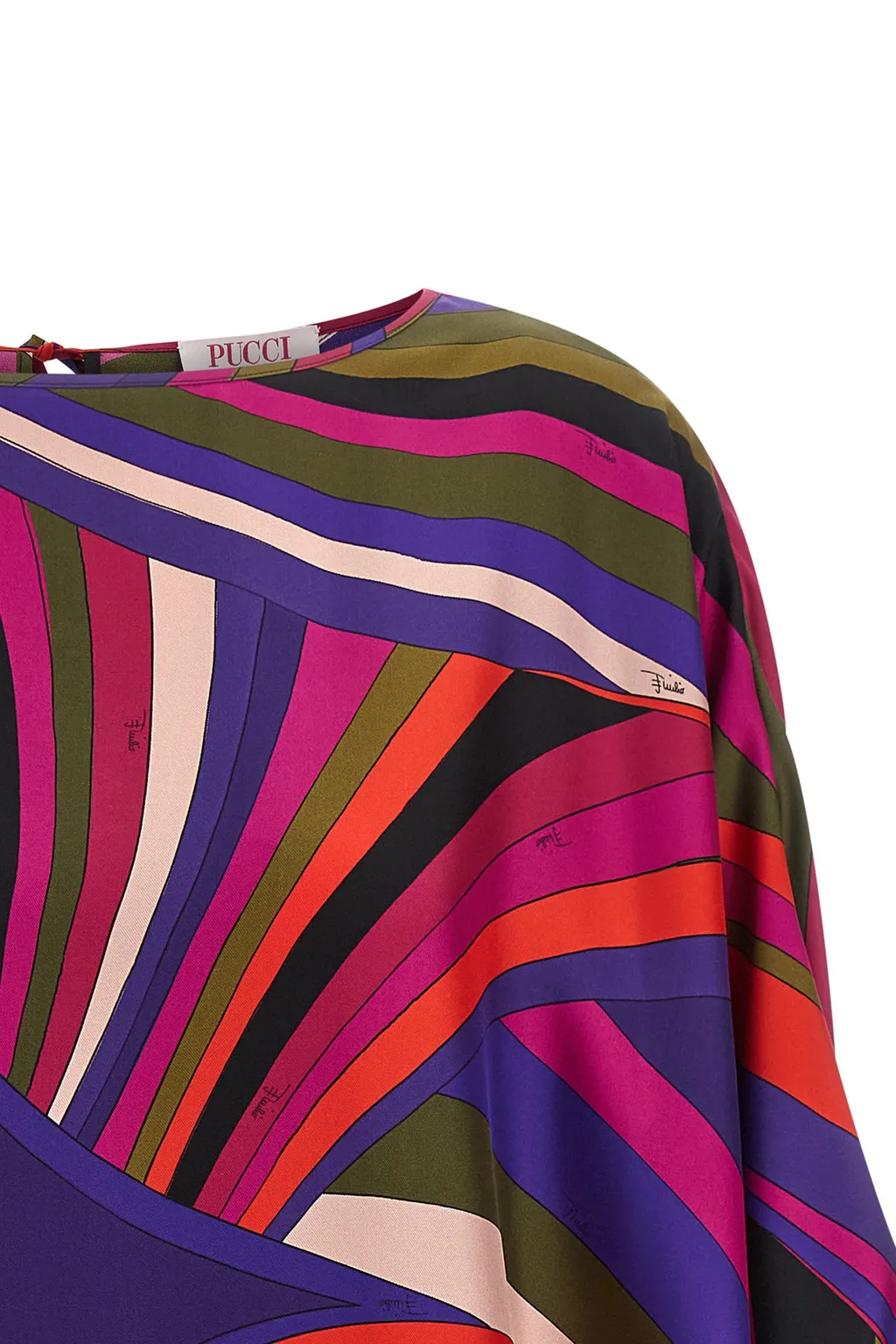 Abstract Printed Crewneck Dress