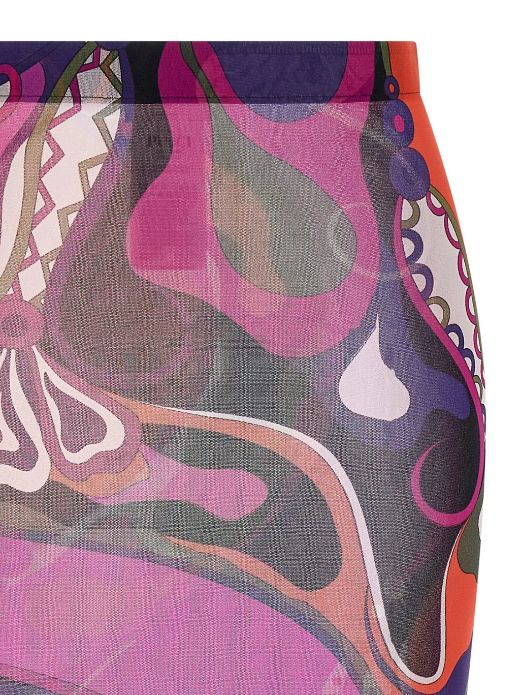Orchidee Print Midi Skirt