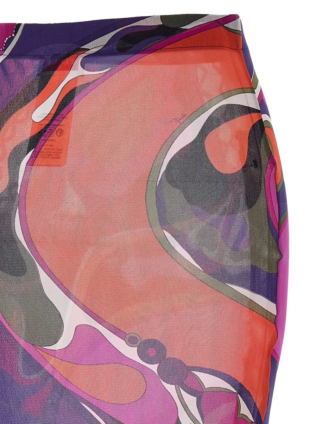 Orchidee Print Midi Skirt