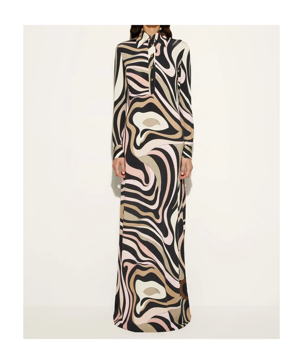Marmo Long-Sleeved Midi Dress