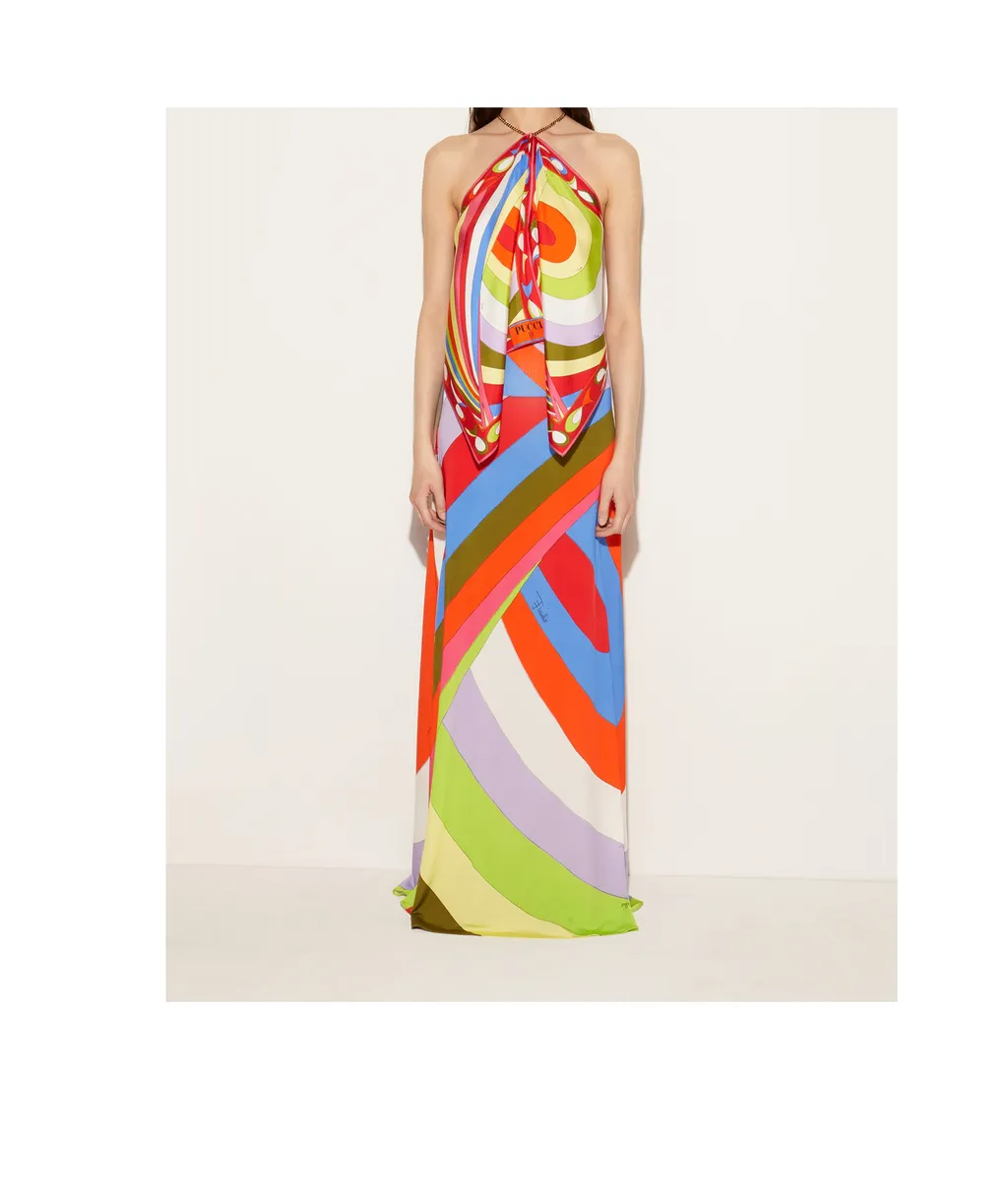 Iride-Print Maxi Skirt