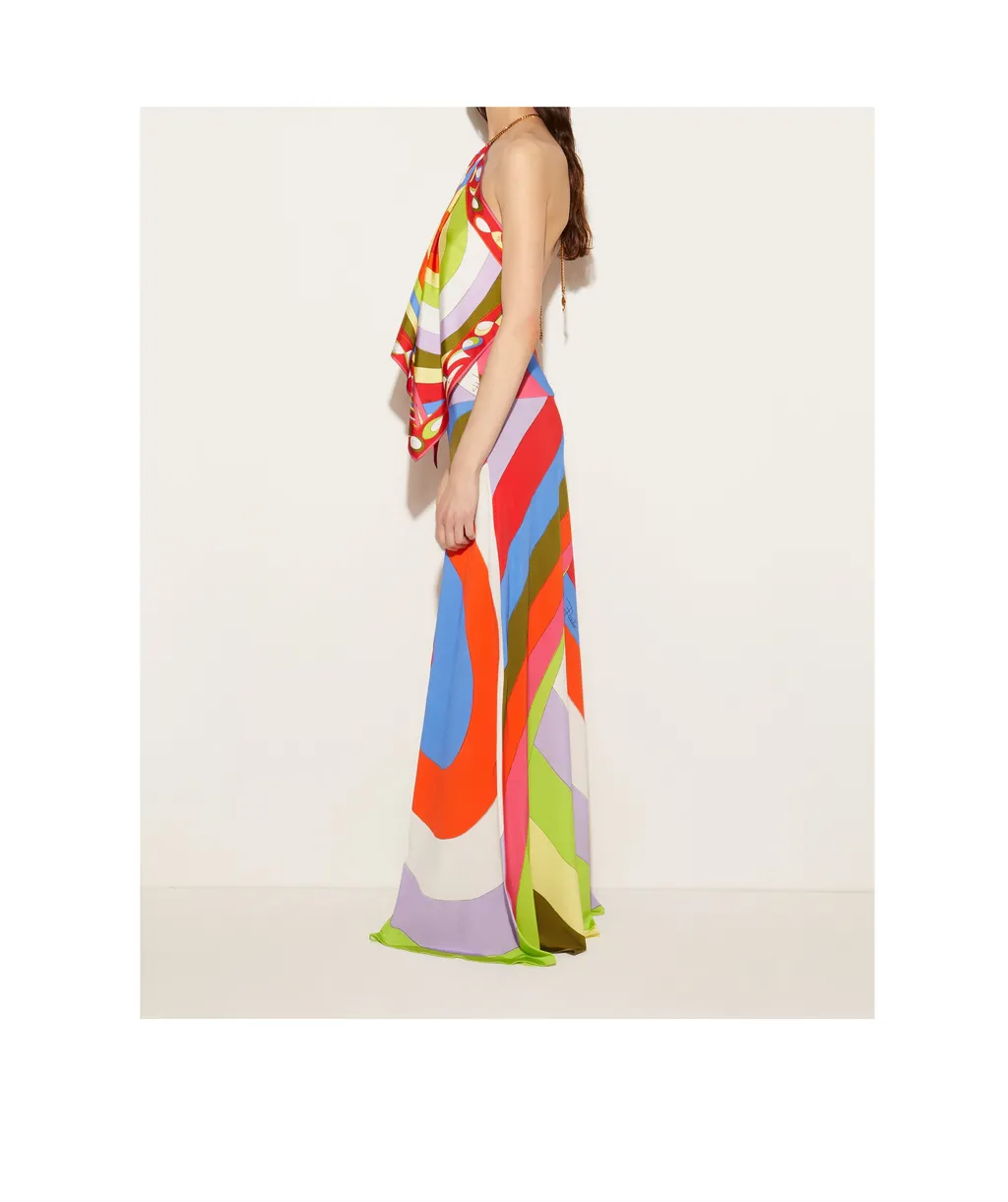 Iride-Print Maxi Skirt